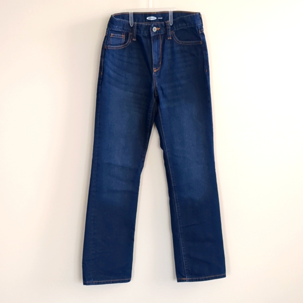 Big Boys Old Navy Straight Leg Blue Jeans (Size 14 Slim)